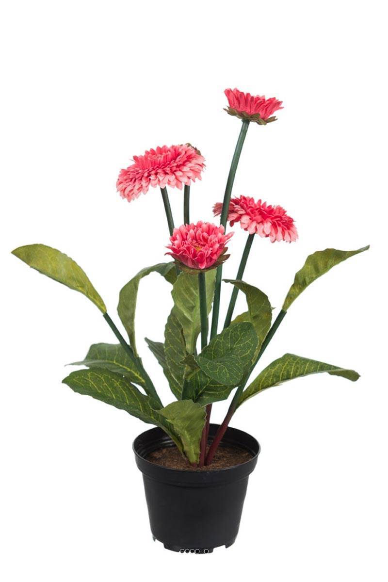 Artificielles - Bellis perennis, paquerettes artificielles en pot H 30 cm Rose soutenu - couleur: Rose soutenu - Imagen 1