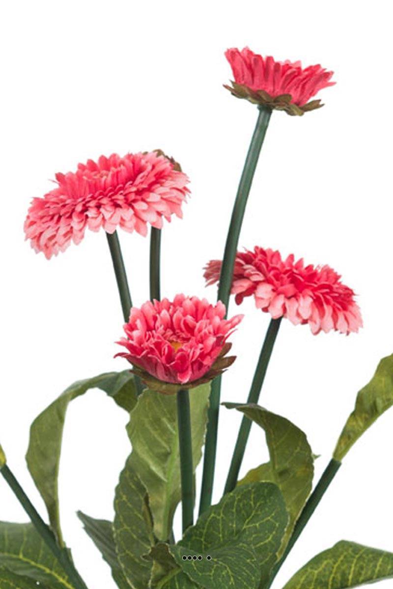 Artificielles - Bellis perennis, paquerettes artificielles en pot H 30 cm Rose soutenu - couleur: Rose soutenu - Imagen 3
