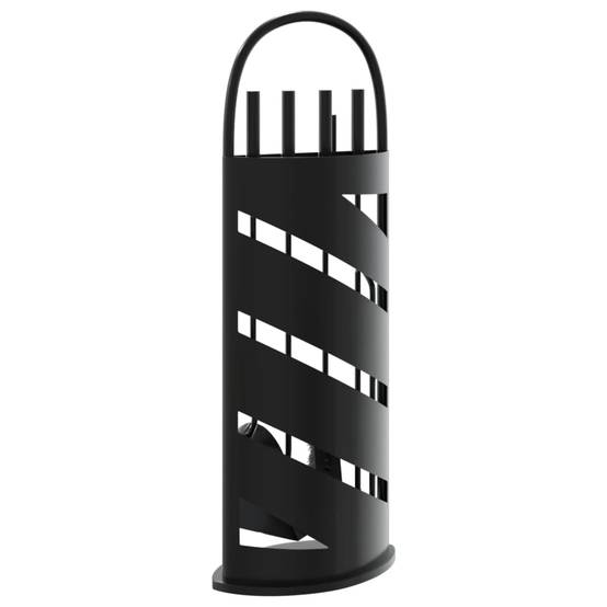 Set Serviteur de Cheminée Acier 5 Pièces pour Foyer Entretien du Feu 66 cm Noir - ComfortXL Outdoor Living - Image 6