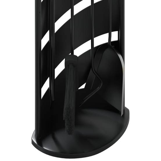 Set Serviteur de Cheminée Acier 5 Pièces pour Foyer Entretien du Feu 66 cm Noir - ComfortXL Outdoor Living - Image 8