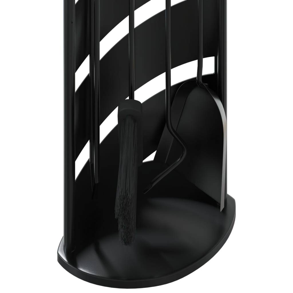 Set Serviteur de Cheminée Acier 5 Pièces pour Foyer Entretien du Feu 66 cm Noir - ComfortXL Outdoor Living - Image 8