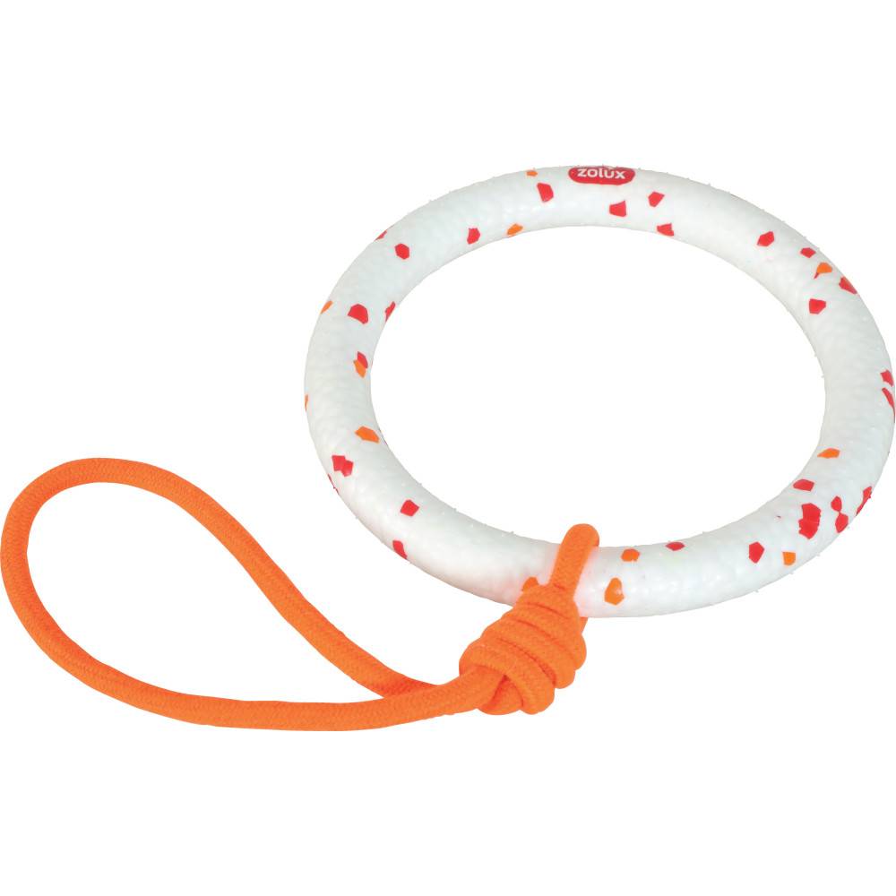 Zolux - Anillo con cuerda flotante 18 cm en ETPU, Juguete para perro - Imagen 2