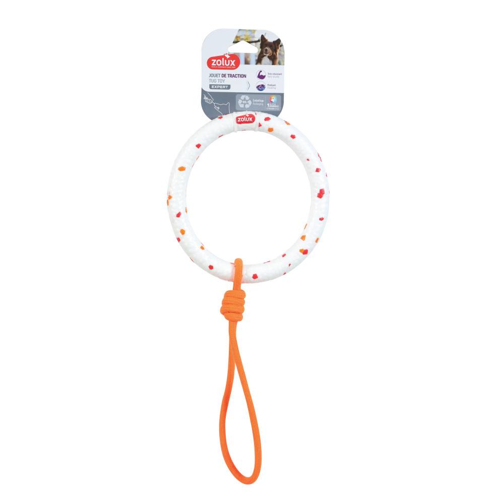 Zolux - Anillo con cuerda flotante 18 cm en ETPU, Juguete para perro - Imagen 1