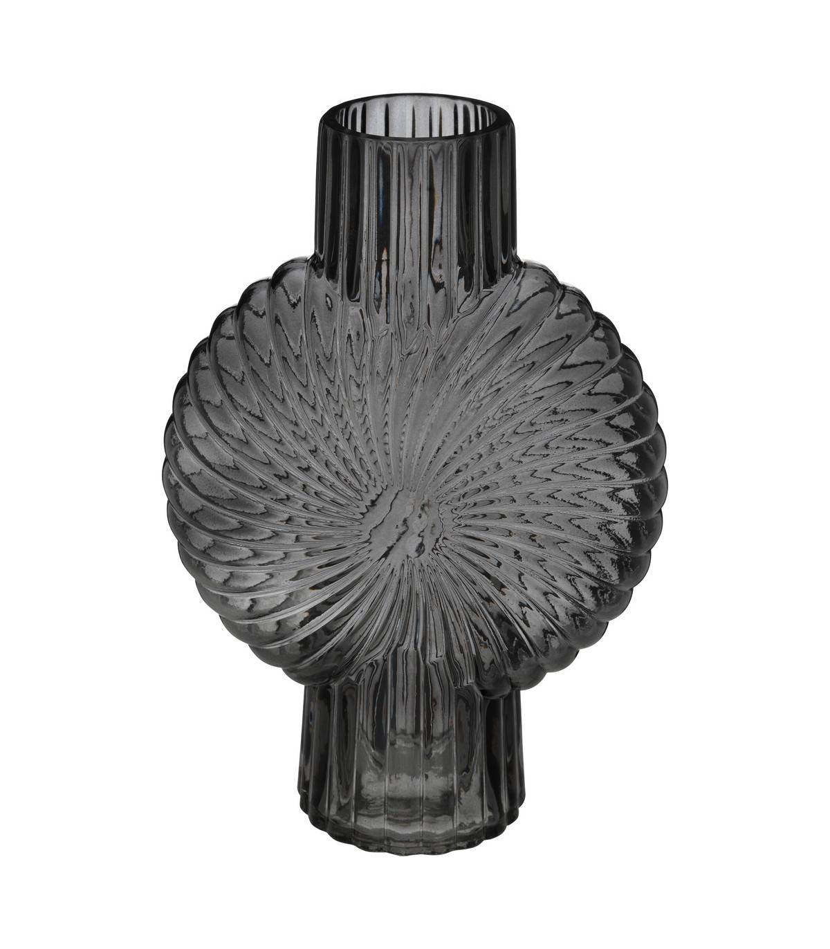 Vase Coquillage en verre Gris H 32 cm - Imagen 1