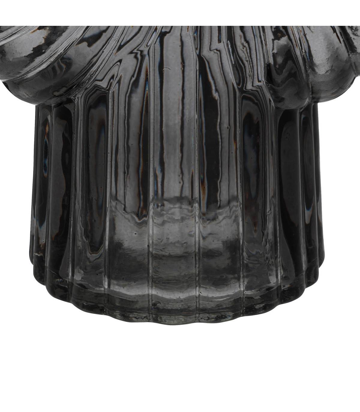 Vase Coquillage en verre Gris H 32 cm - Imagen 3