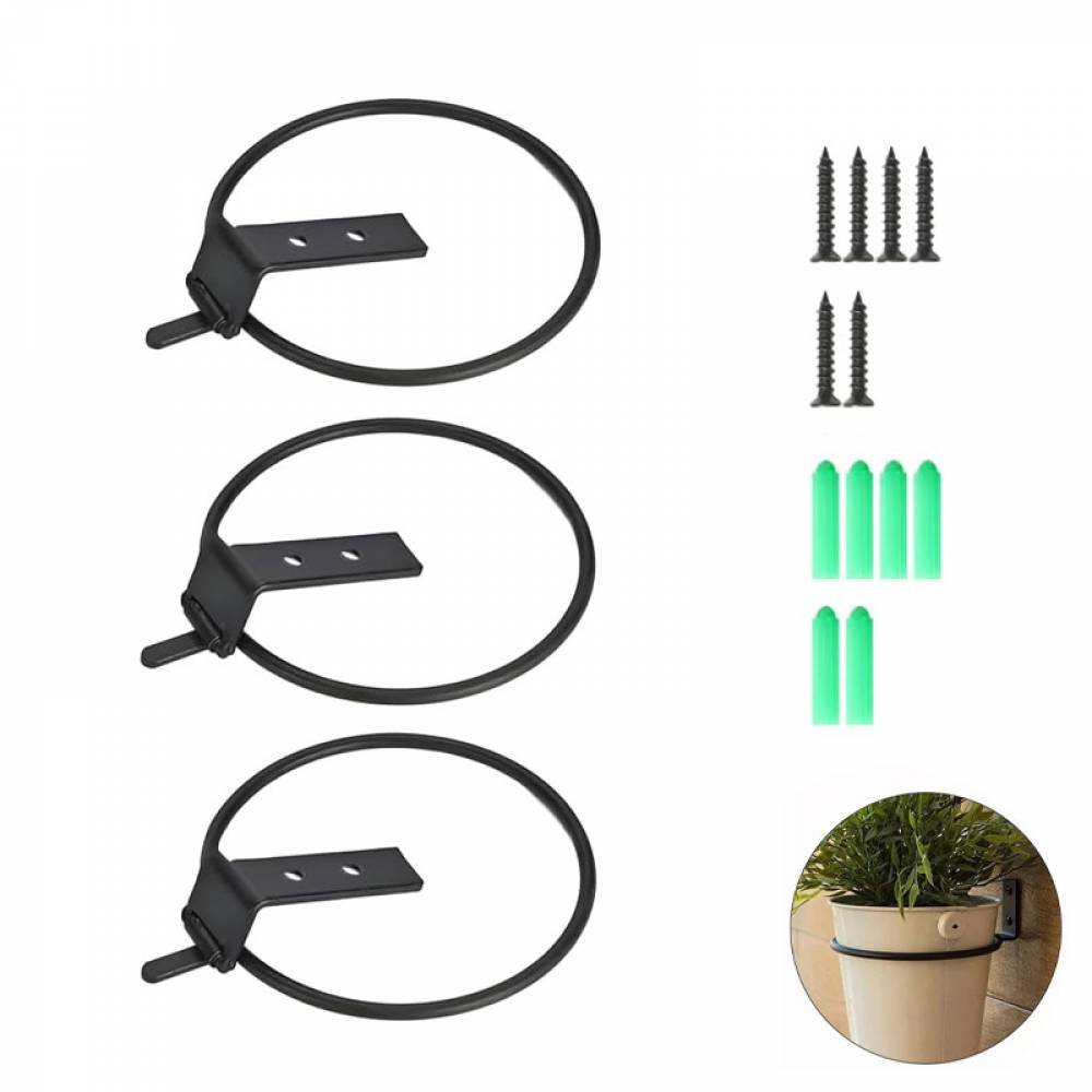 Support pour pot de fleurs，Anneaux pour pots de fleurs - Supports pour plantes - Pliables - Lot de 3 - 5 pouces-Lytech - Image 8