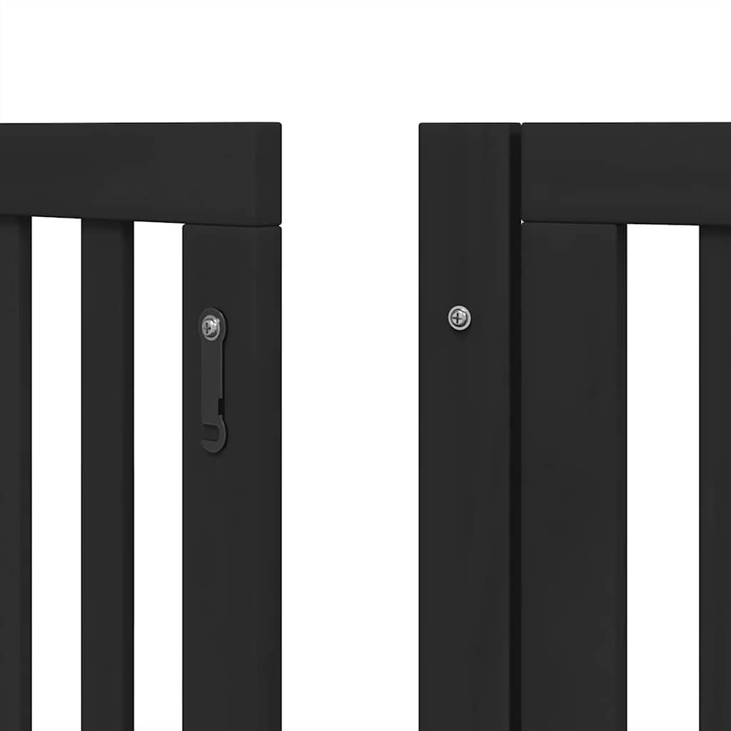Barrière pour chien bois noir 600 x 2 x 90 cm - PANGIVO - Image 9