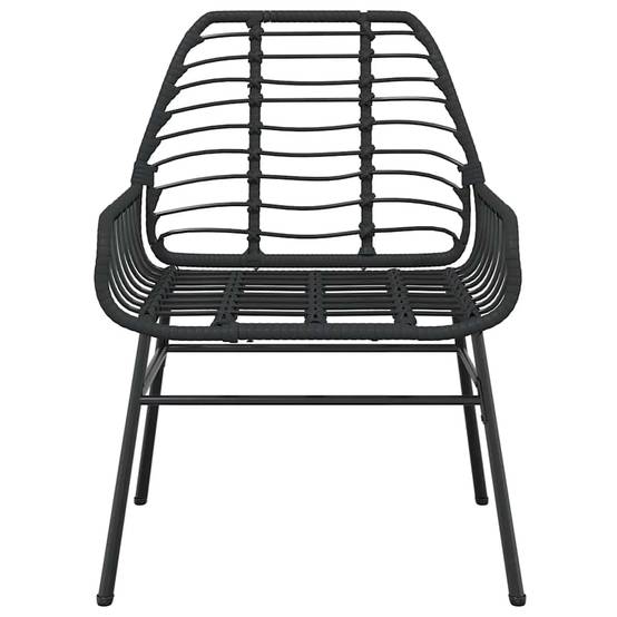 Salon de Jardin 4 Personnes Résine Tressée Table en Verre et 4 Chaises pour Dîner Extérieur Noir – ComfortXL Outdoor Living - Image 5