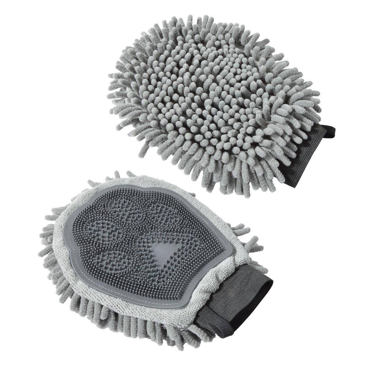 Love Story - Gant de Toilettage en Microfibre "2 en 1" 25cm Gris - Image 1