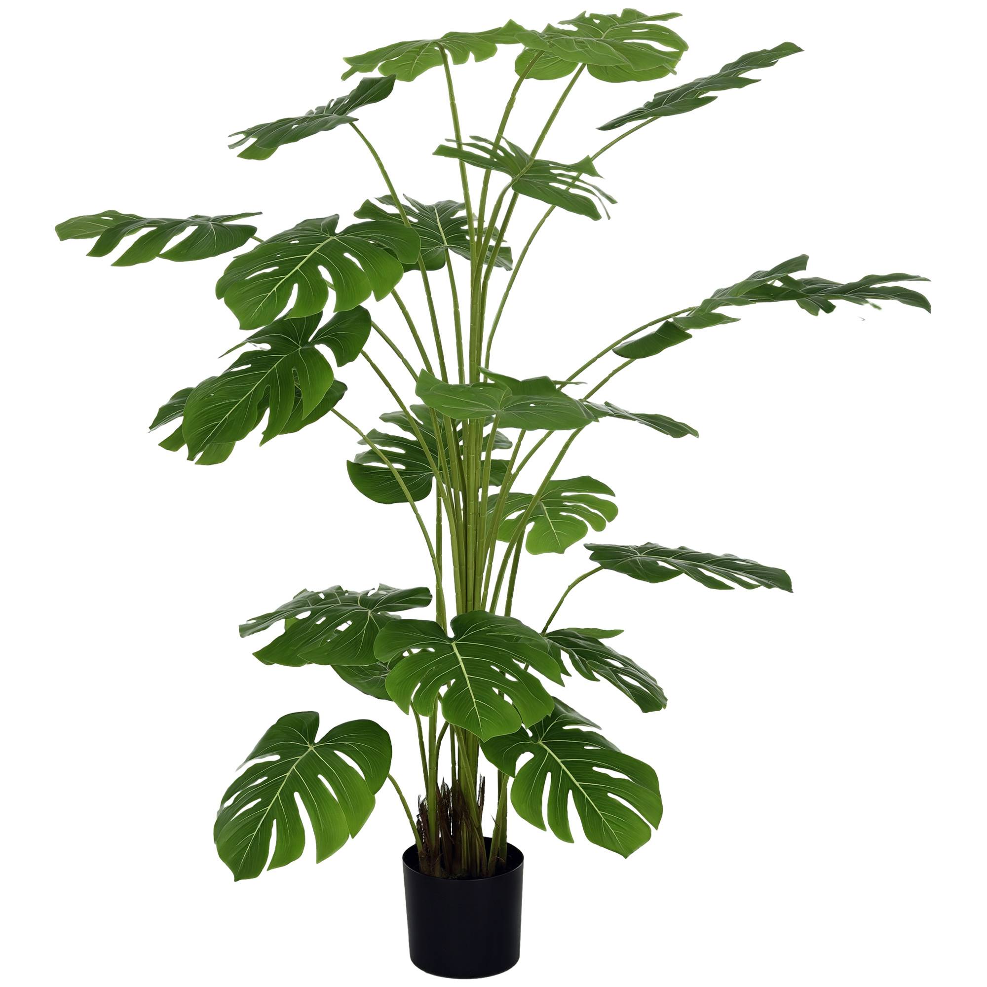 Grande Plante Artificielle Plastique Salon Extérieur Aspect Réaliste 180cm Vert - ComfortXL Outdoor Living - Image 1