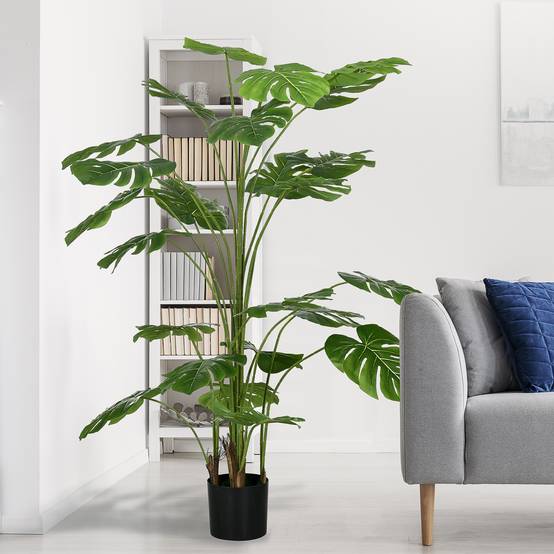 Grande Plante Artificielle Plastique Salon Extérieur Aspect Réaliste 180cm Vert - ComfortXL Outdoor Living - Image 6