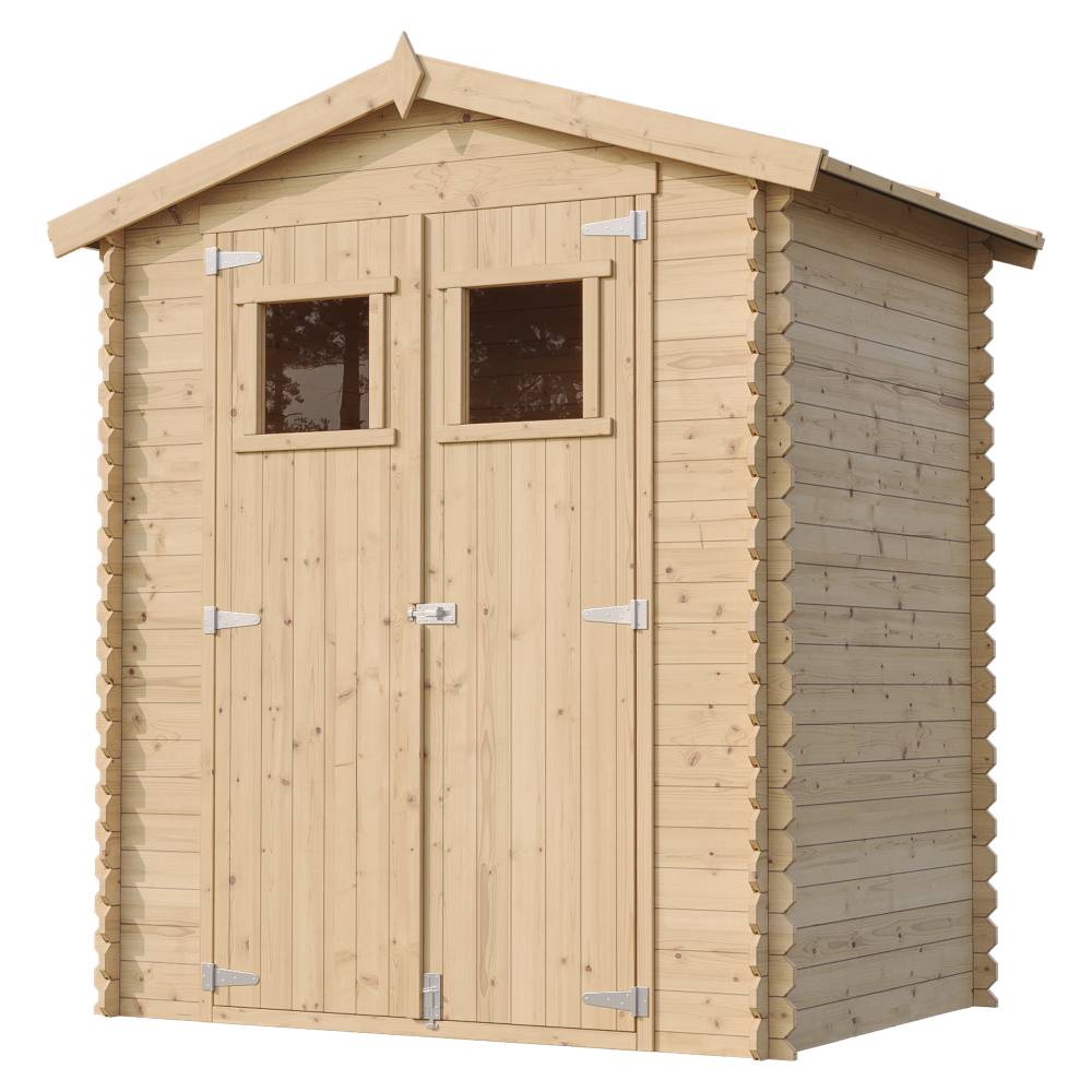 Timbela - Abri de jardin en bois I196xL136xH218 cm/ 1.98 m² - Stockage extérieur - Petit abri à outils, Local à vélos -  19 mm d’épaisseur - Timbela M367 - Image 4