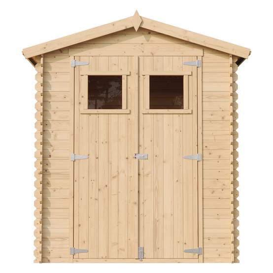 Timbela - Abri de jardin en bois I196xL136xH218 cm/ 1.98 m² - Stockage extérieur - Petit abri à outils, Local à vélos - 19 mm d’épaisseur - Timbela M367 - Image 3