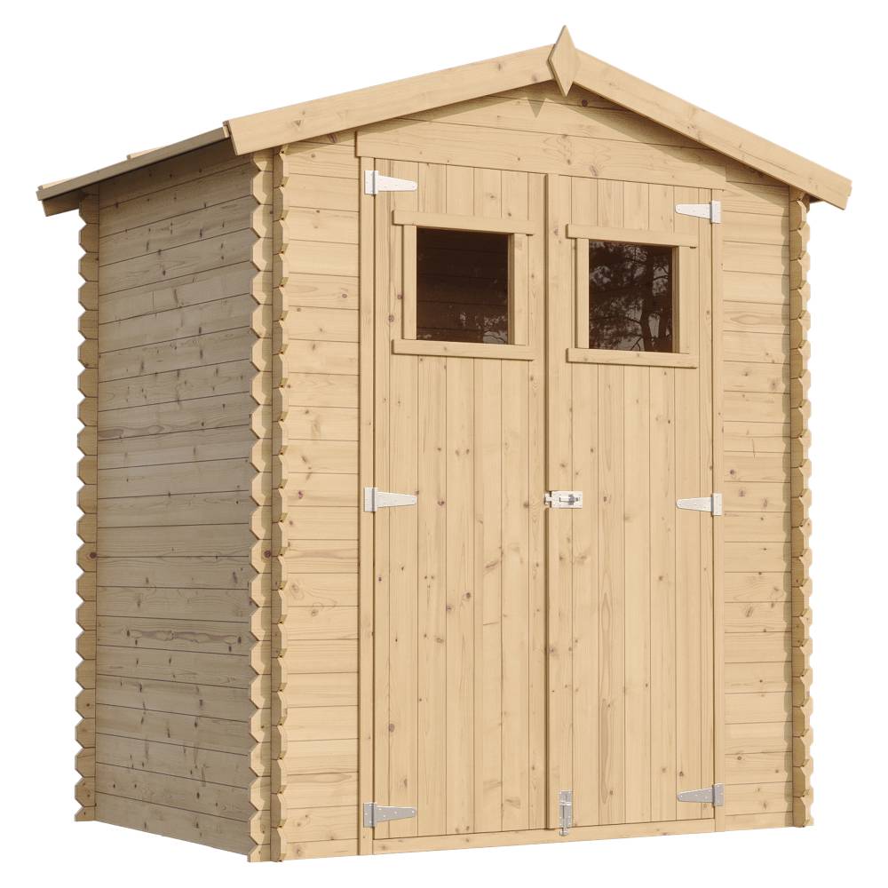 Timbela - Abri de jardin en bois I196xL136xH218 cm/ 1.98 m² - Stockage extérieur - Petit abri à outils, Local à vélos -  19 mm d’épaisseur - Timbela M367 - Image 2
