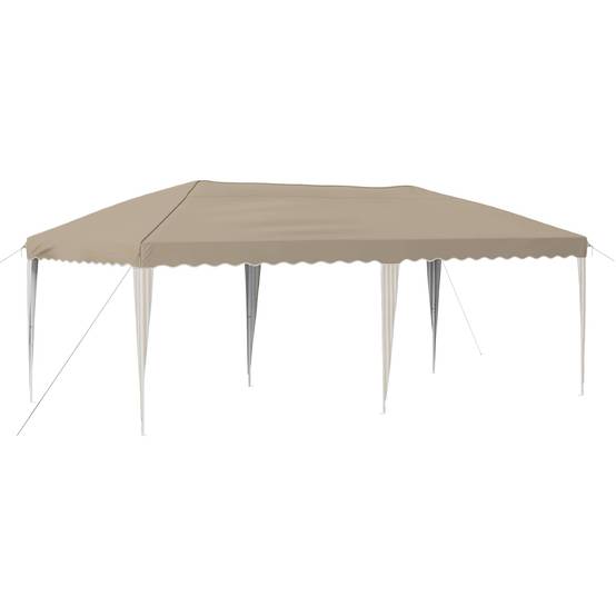 ComfortXL - Tente de réception acier pour terrasse hauteur réglable pliante 575x290cm crème - ComfortXL Outdoor Living - Image 2