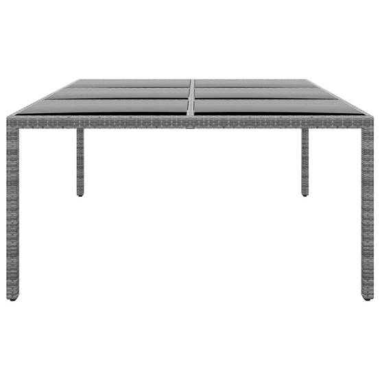 Grande Table de Jardin Ovale 200x150 cm en Résine Tressée Grise et Verre, 10 Personnes – ComfortXL Outdoor Living - Image 3