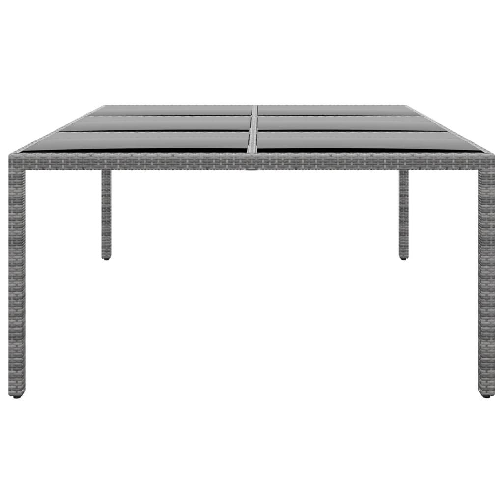 Grande Table de Jardin Ovale 200x150 cm en Résine Tressée Grise et Verre, 10 Personnes – ComfortXL Outdoor Living - Image 3