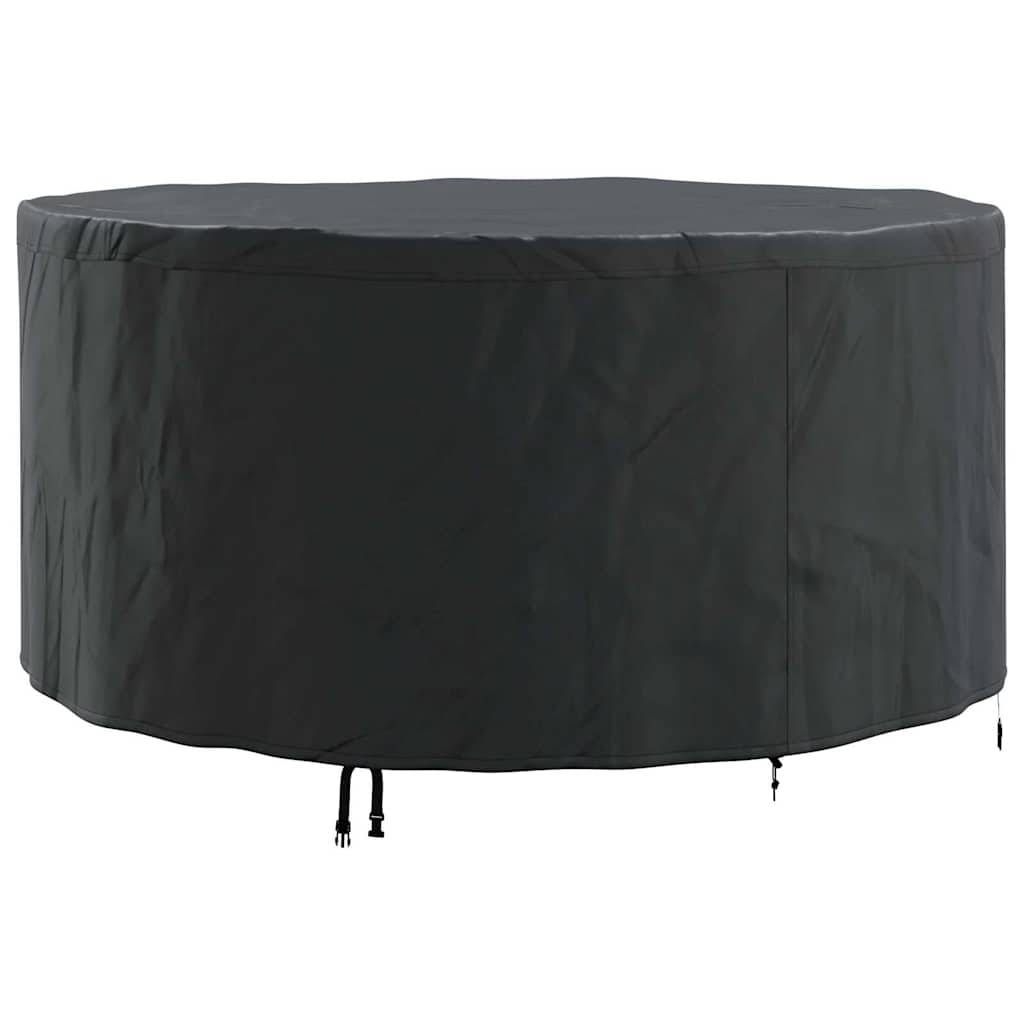 Housse de Protection pour Table de Jardin Ronde Tissu Oxford 210D Anti-UV et Étanche Noir 182x182x85 cm – ComfortXL Outdoor Living - Image 2