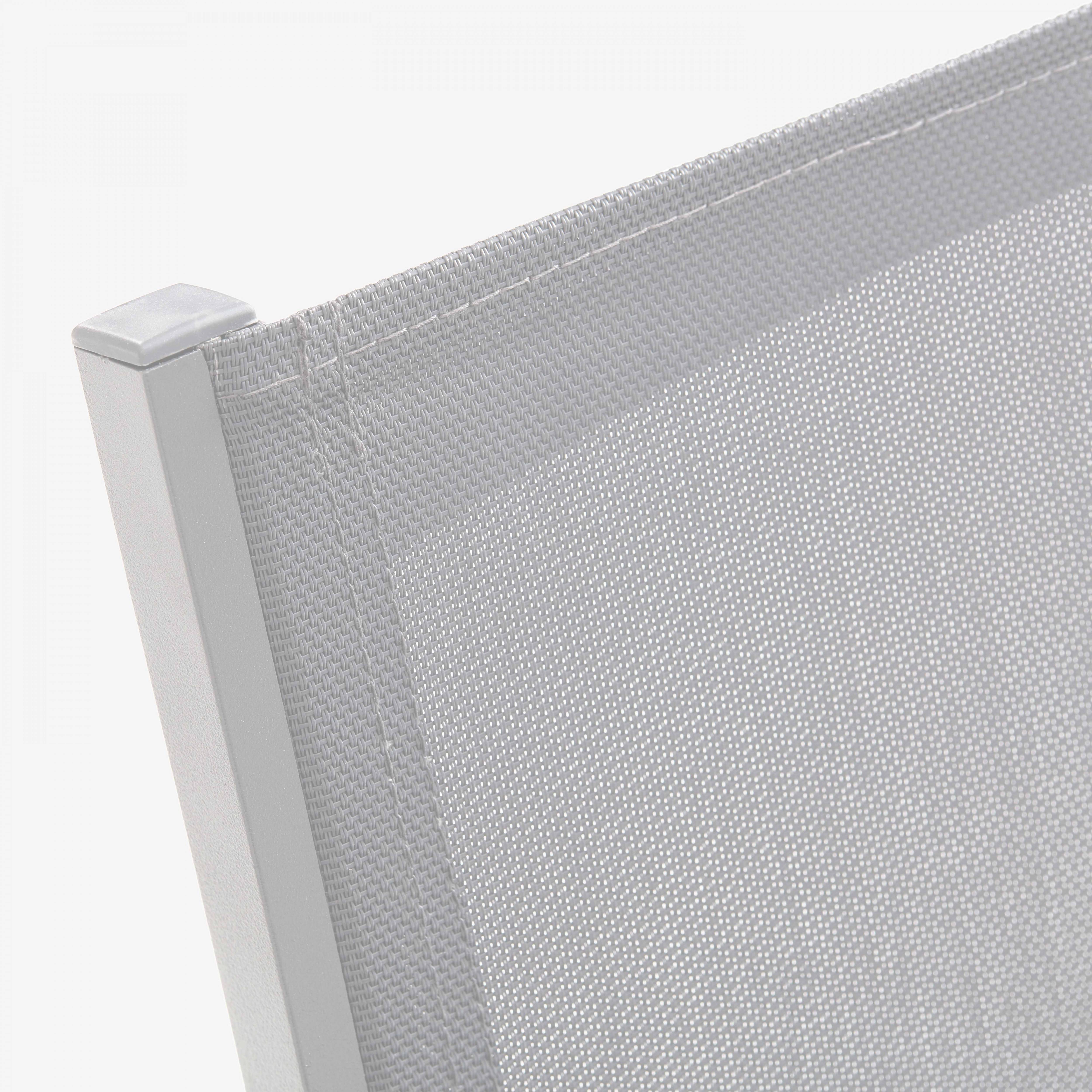 Oviala - Fauteuil de jardin aluminium et textilène blanc Nice - Oviala - Imagen 5