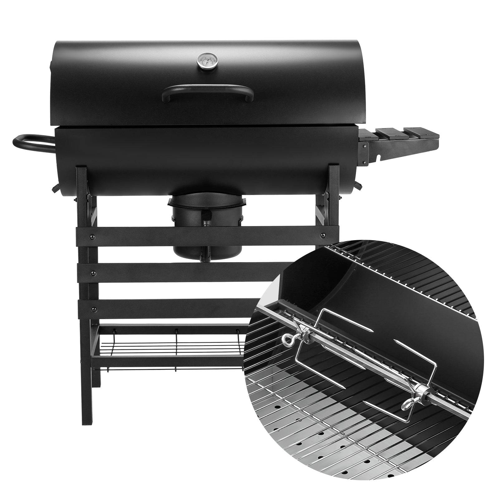 Teeno - Grand barbecue, charbon de bois, avec grille à poulet, gants, clip - Image 2