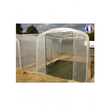 Serre En Direct - Serre tunnel PRO-230 larg 2.30 m, Long 6 m, Façade 1 porte simple et 1 façade pleine - Imagen 4