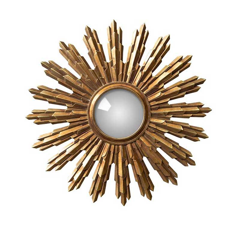 Miroir convexe soleil doré 37cm - Image 2