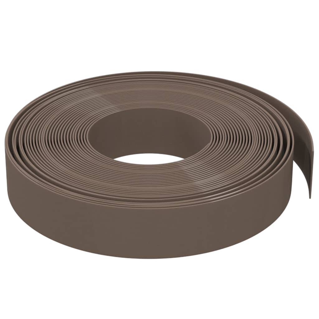Bordure pelouse flexible plastique PE création allées parterres 5pcs 10mx10cm marron - ComfortXL Outdoor Living - Image 4