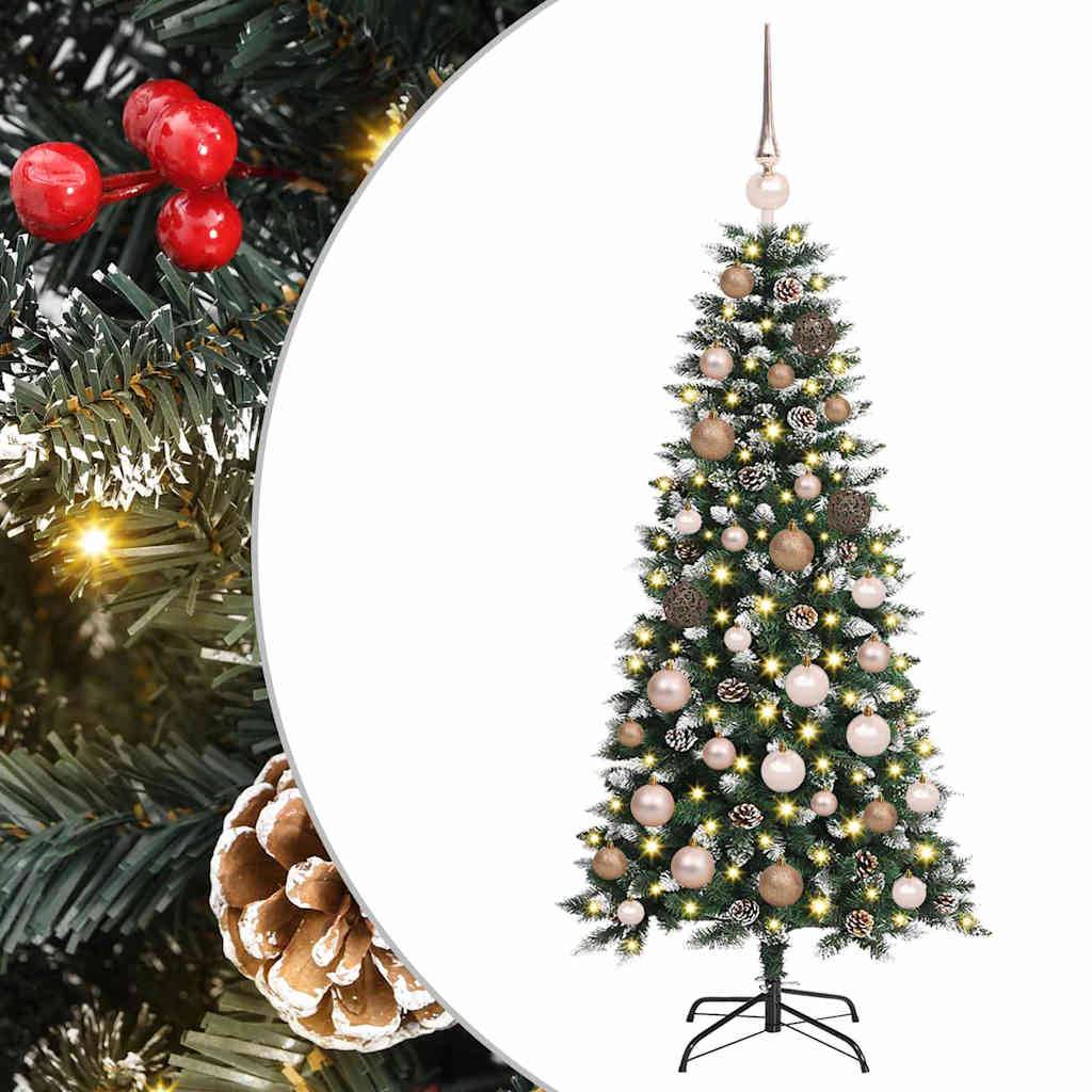 ComfortXL - Arbre de Noël Artificiel Enneigé 1.2m, Illumination 150 LED, Kit Complet avec Décorations USB – ComfortXL Outdoor Living - Image 2