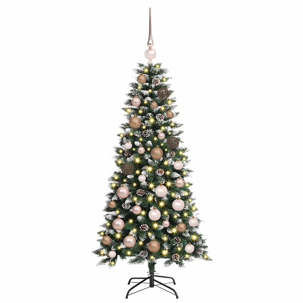 ComfortXL - Arbre de Noël Artificiel Enneigé 1.2m, Illumination 150 LED, Kit Complet avec Décorations USB – ComfortXL Outdoor Living - Image 3