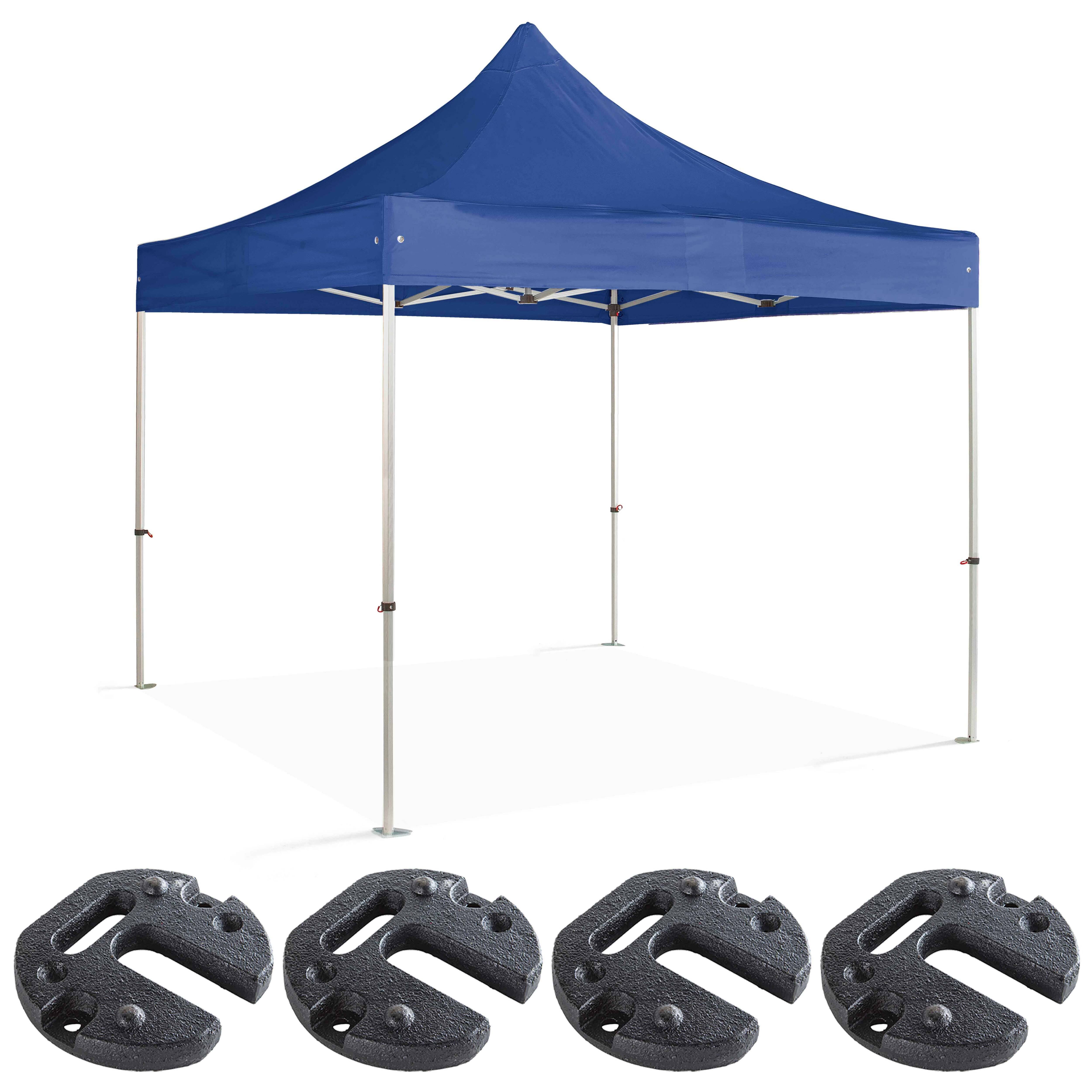 Oviala - Tente pliante 3x3m et 4 poids de lestage bleu PRO 40 - Oviala - Imagen 1