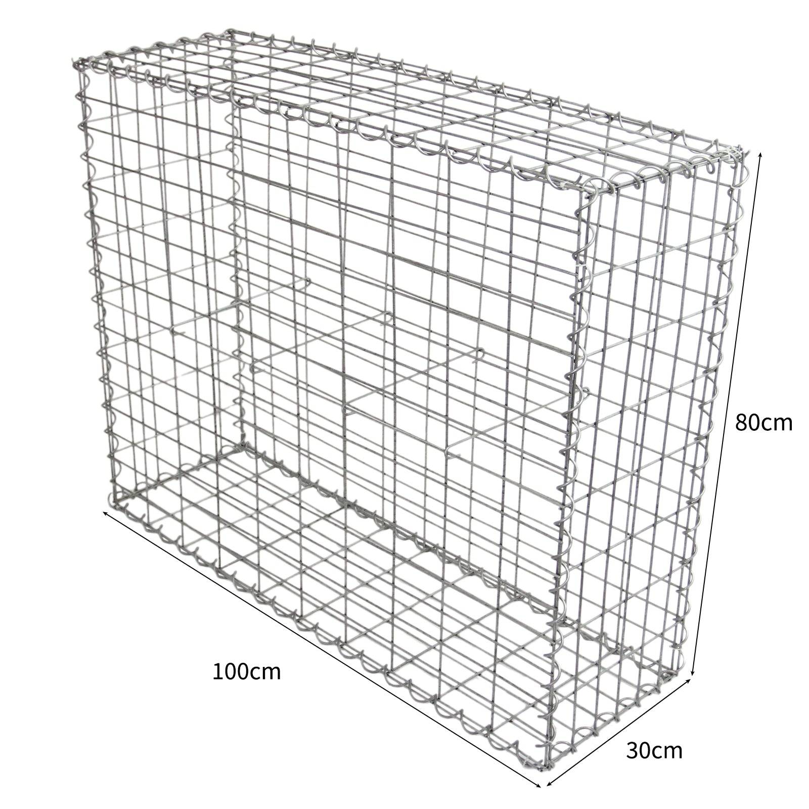 Monstershop - MonsterShop Lot de 4 Paniers de Gabions 100cm x 80cm x 30cm - Imagen 5