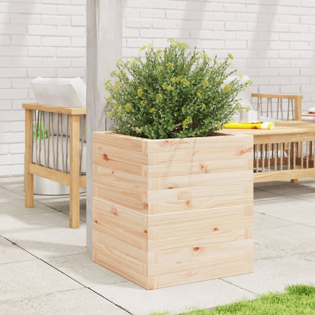ComfortXL - Bac à Arbuste Carré en Pin Massif Naturel – Jardinière Moyenne Classique pour Décoration Terrasse et Entrée – 40x46cm Brun – ComfortXL Outdoor Living - Image 3