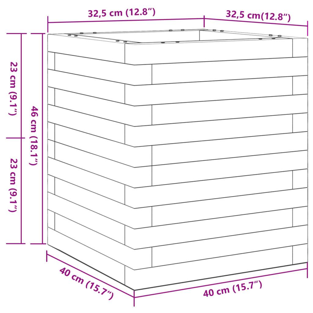 ComfortXL - Bac à Arbuste Carré en Pin Massif Naturel – Jardinière Moyenne Classique pour Décoration Terrasse et Entrée – 40x46cm Brun – ComfortXL Outdoor Living - Image 10