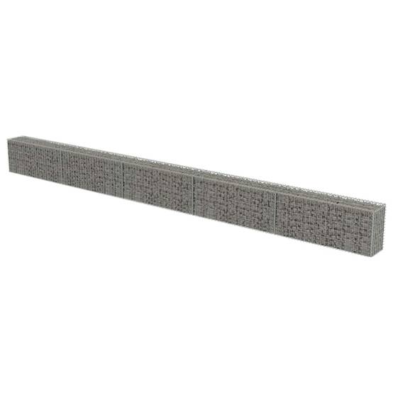 Mur à gabion | Panier de gabion avec couvercles Acier galvanisé 600x30x50 cm - Image 1