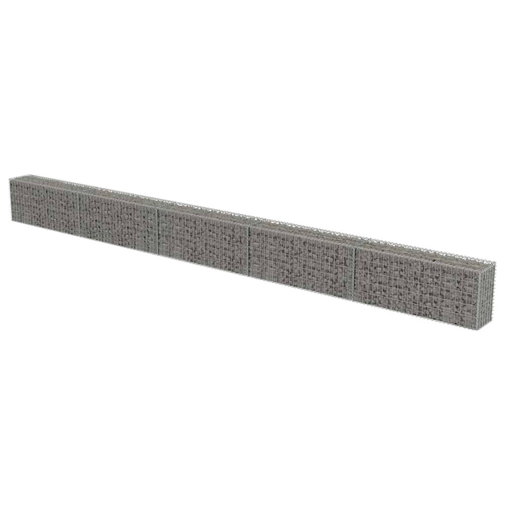 Mur à gabion | Panier de gabion avec couvercles Acier galvanisé 600x30x50 cm - Image 1