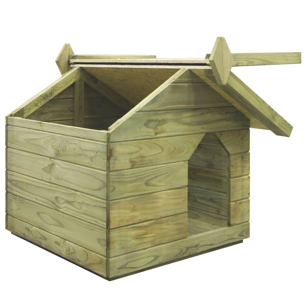 Helloshop26 - Niche de jardin avec toit ouvrant 75 x 78 x 65 cm bois de pin imprégné - Imagen 4