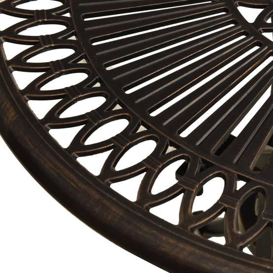 Table de jardin aluminium coulé bronze 62 x 62 x 65 cm - PANGIVO - Image 4