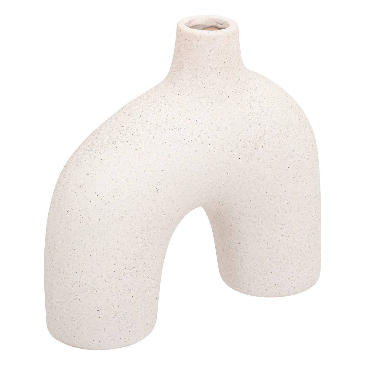 Atmosphera - Vase arc "Asy" H18cm blanc - Atmosphera Créateur d'intérieur - Imagen 2