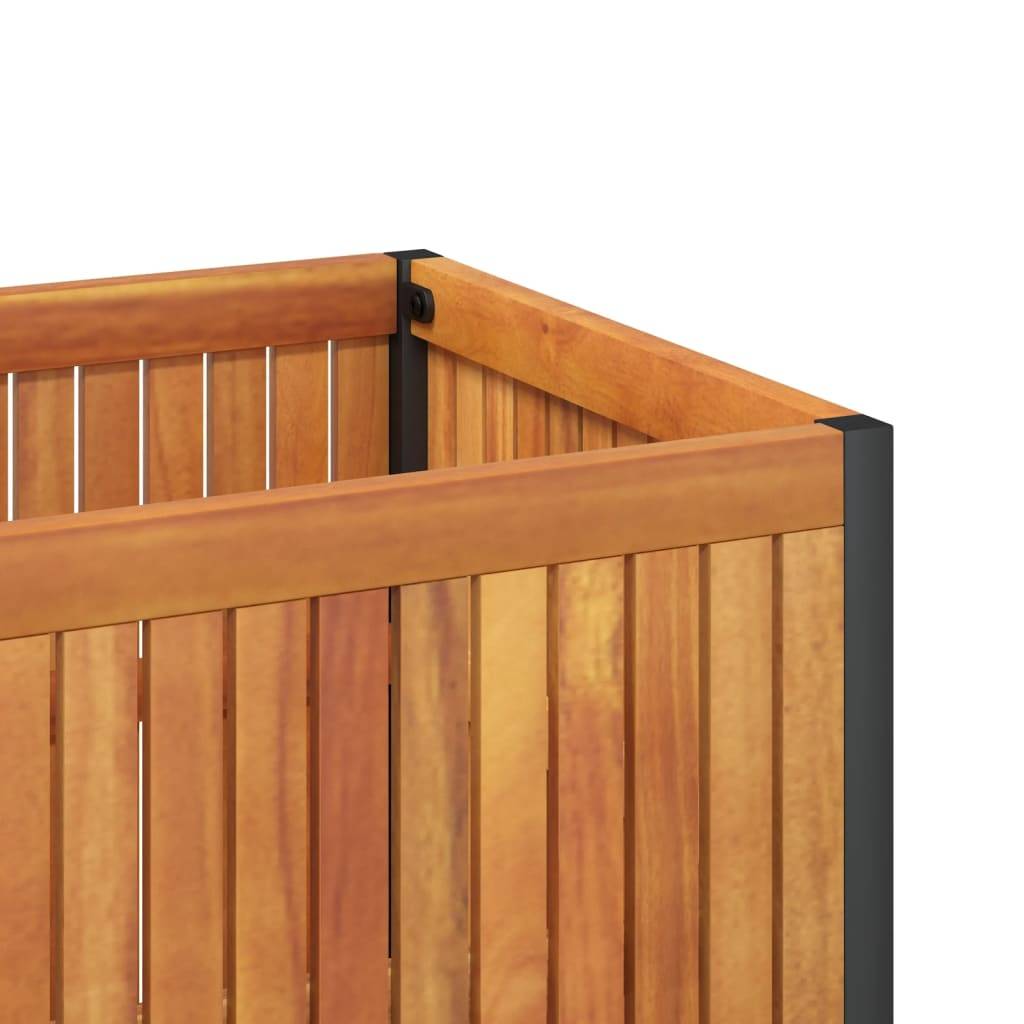 Maison Chic - Jardinière, Bac à fleurs, Pot de fleurs 110x45x44 cm bois massif d'acacia et acier - Imagen 8