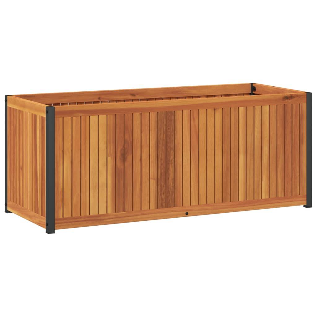 Maison Chic - Jardinière, Bac à fleurs, Pot de fleurs 110x45x44 cm bois massif d'acacia et acier - Imagen 1