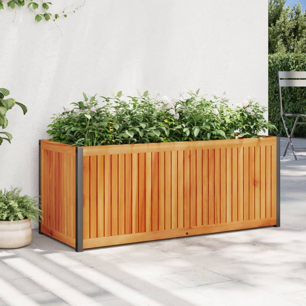 Maison Chic - Jardinière, Bac à fleurs, Pot de fleurs 110x45x44 cm bois massif d'acacia et acier - Imagen 2