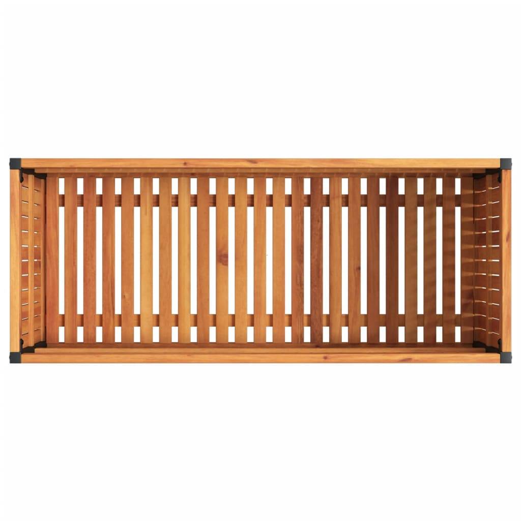 Maison Chic - Jardinière, Bac à fleurs, Pot de fleurs 110x45x44 cm bois massif d'acacia et acier - Imagen 7