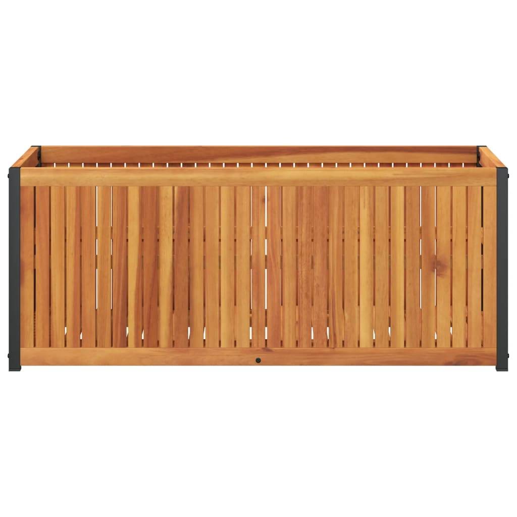 Maison Chic - Jardinière, Bac à fleurs, Pot de fleurs 110x45x44 cm bois massif d'acacia et acier - Imagen 4