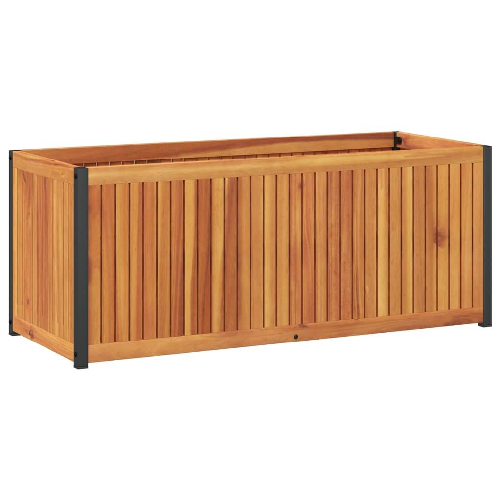 Maison Chic - Jardinière, Bac à fleurs, Pot de fleurs 110x45x44 cm bois massif d'acacia et acier - Imagen 6