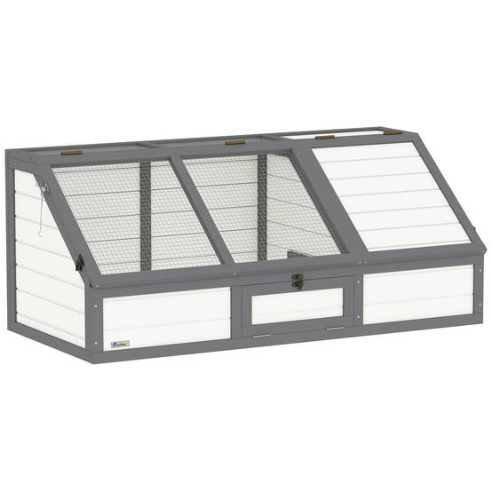 Boîte pour tortues, enclos extérieur, design sans fond, ouverture facile, maison pour tortues, blanc - Image 1