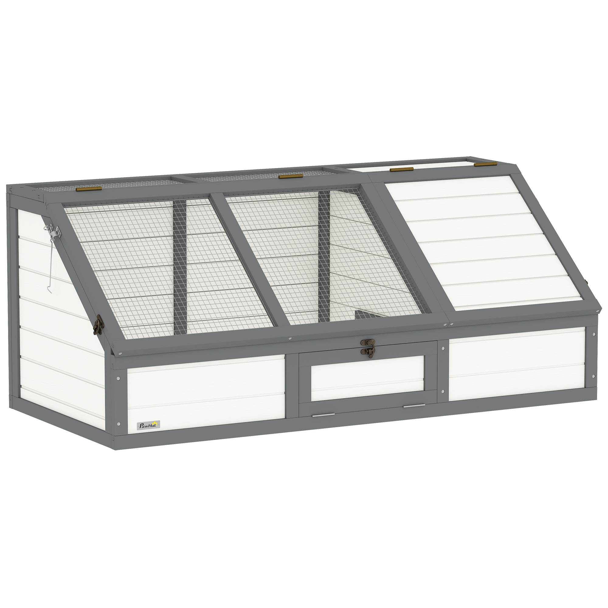 Boîte pour tortues, enclos extérieur, design sans fond, ouverture facile, maison pour tortues, blanc - Image 1