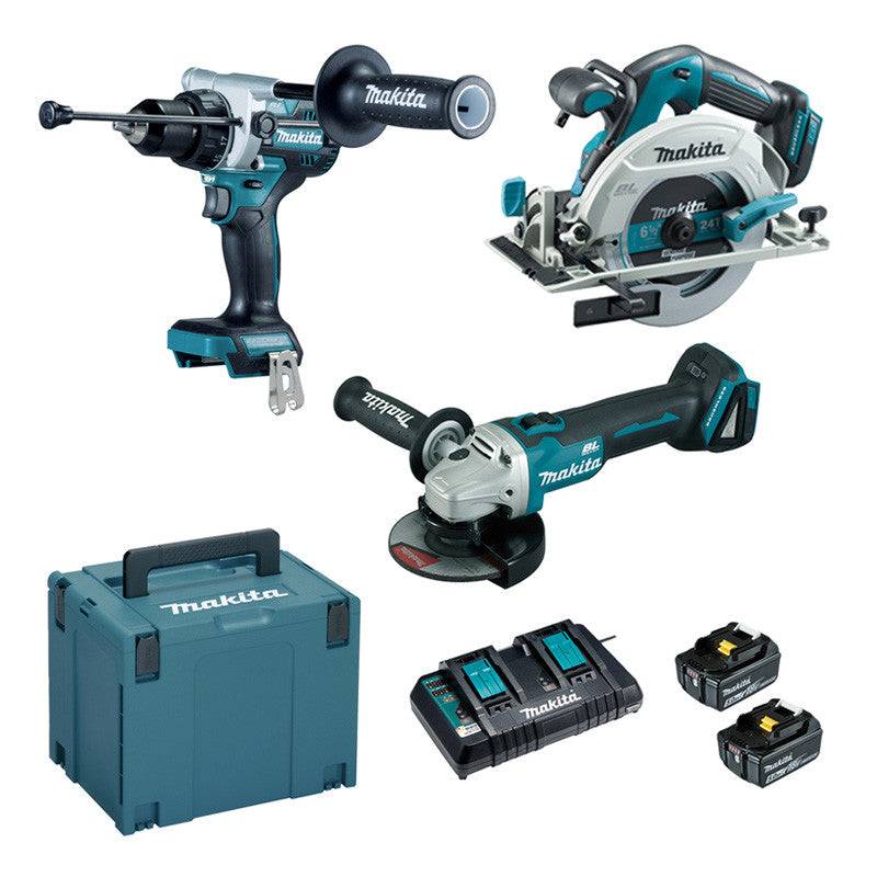 Makita - Ensemble de 3 machines 18 V Li-Ion MAKITA DLX3178PTJ 5 Ah (DHP486+DGA506+DHS680) Makita - Imagen 1