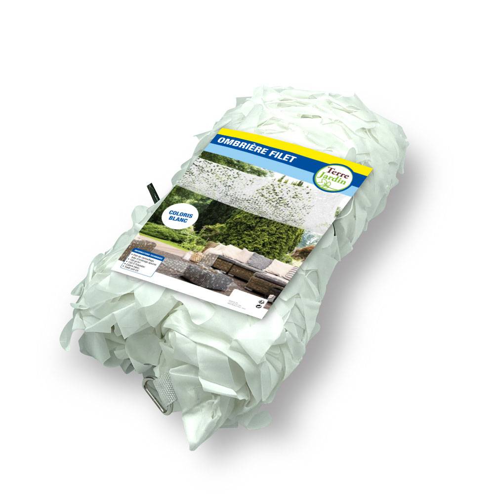Terre Jardin - Filet d'ombrage / camouflage 4 x 5 Blanc - Imagen 2