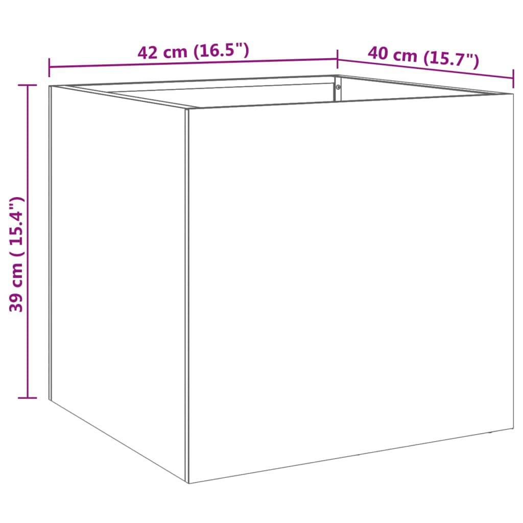 Jardinières 2 pcs acier inoxydable argenté 42 x 40 x 39 cm - PANGIVO - Image 10