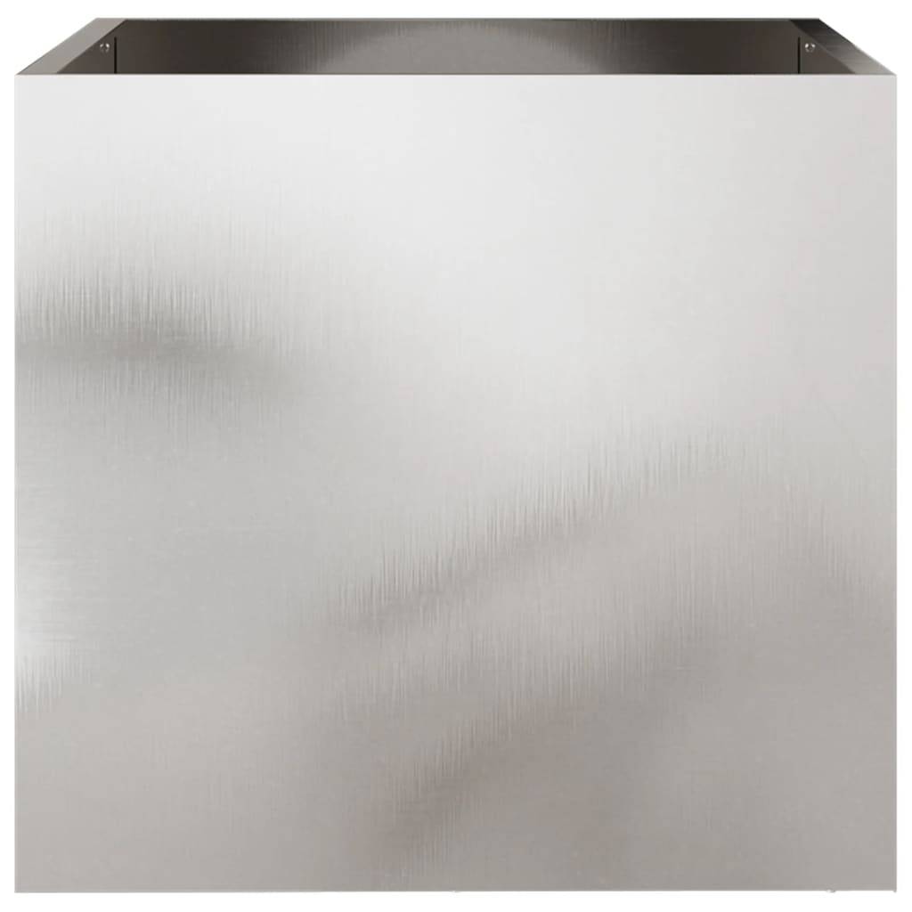 Jardinières 2 pcs acier inoxydable argenté 42 x 40 x 39 cm - PANGIVO - Image 5